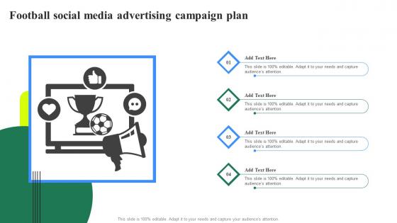 Football Social Media Advertising Campaign Plan Brochure Pdf