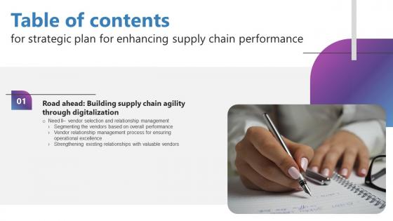 For Strategic Plan For Enhancing Supply Chain Performance Table Of Contents Topics Pdf