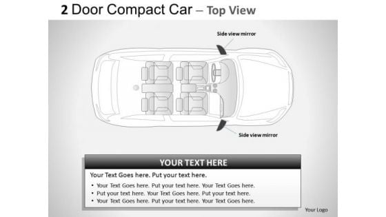 Ford 2 Door Gray Car Top PowerPoint Slides And Ppt Diagram Templates