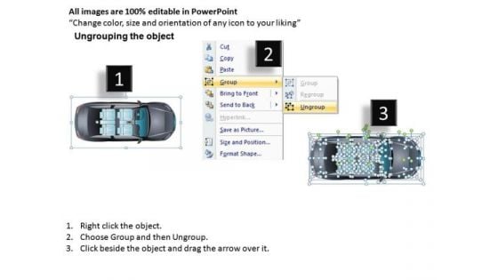 Ford 2 Door Gray Car Top PowerPoint Slides And Ppt Diagram Templates