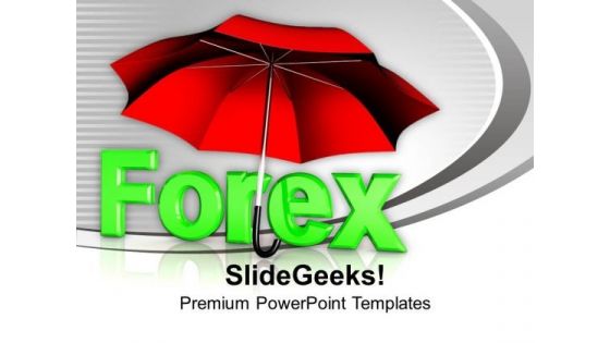 Forex Under Umbrella Marketing Business PowerPoint Templates Ppt Backgrounds For Slides 1112