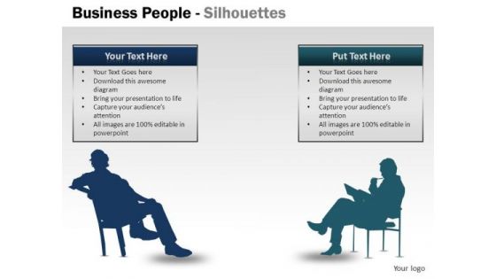 Formal Business People Silhouettes PowerPoint Slides And Ppt Diagram Templates