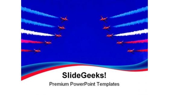 Formation Flight Americana PowerPoint Templates And PowerPoint Backgrounds 0711