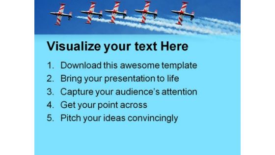 Formation Flight Travel PowerPoint Themes And PowerPoint Slides 0811