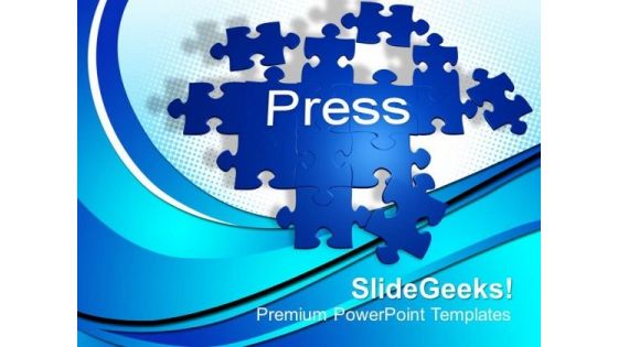 Forming Puzzle With The Word Press Solution PowerPoint Templates And PowerPoint Themes 1012