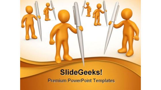 Forum People PowerPoint Template 0910