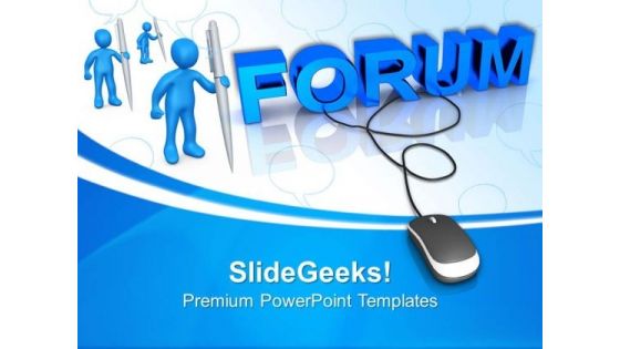 Forum With Compter Mouse PowerPoint Templates And PowerPoint Themes 0812