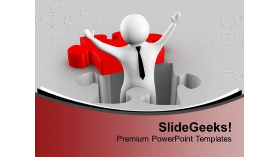 Found The Right Solution To The Problem PowerPoint Templates Ppt Backgrounds For Slides 0713