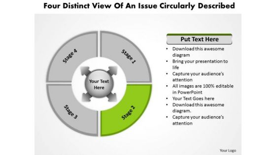 Four Distinct View Of An Issue Circularly Described Gear Network PowerPoint Slides