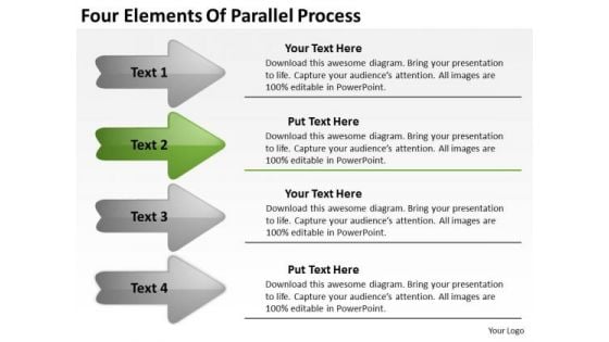 Four Elements Of Parallel Process Business Plan PowerPoint Slides