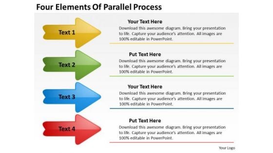 Four Elements Of Parallel Process Business Proposal Examples PowerPoint Slides