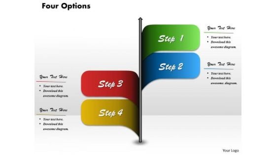 Four Options Diagram For PowerPoint Presentation Template