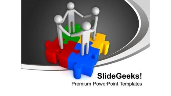 Four Persons Standing On Puzzles Unity PowerPoint Templates Ppt Backgrounds For Slides 1212 Four Persons Standing On Puzzles Unity PowerPoint Templates Ppt Backgrounds For Slides 1212