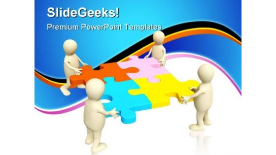 Four Puppets Communication PowerPoint Themes And PowerPoint Slides 0811 Four Puppets Communication PowerPoint Themes And PowerPoint Slides 0811