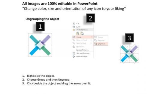 Four Staged Arrows Design PowerPoint Templates