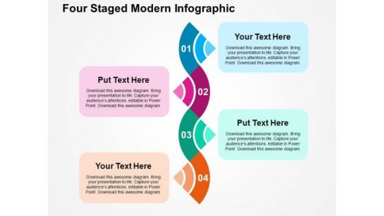 Four Staged Modern Infographic PowerPoint Template