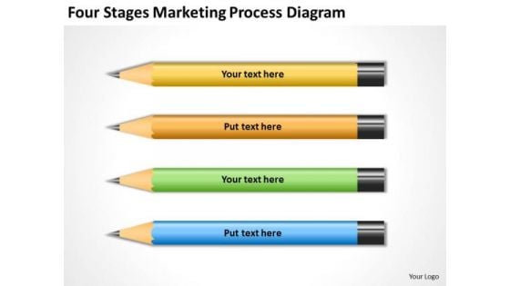 Four Stages Marketing Process Diagram Ppt Business Plan PowerPoint Templates