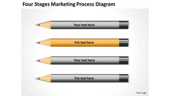 Four Stages Marketing Process Diagram Ppt Business Plan Service PowerPoint Slides