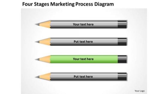 Four Stages Marketing Process Diagram Ppt New Business Plan PowerPoint Slides