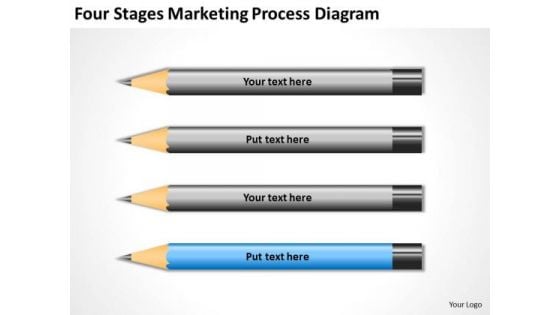 Four Stages Marketing Process Diagram Standard Business Plan PowerPoint Slides