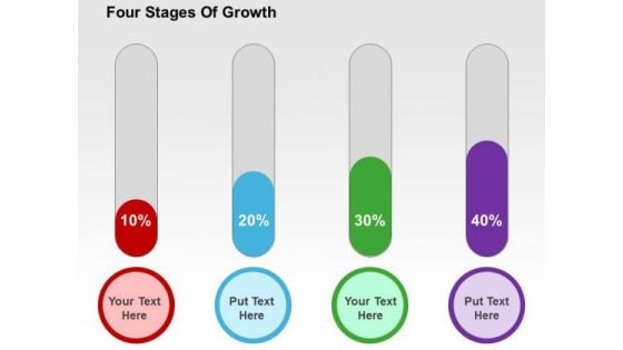 Four Stages Of Growth PowerPoint Template