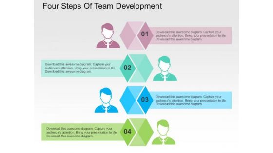 Four Steps Of Team Development PowerPoint Templates