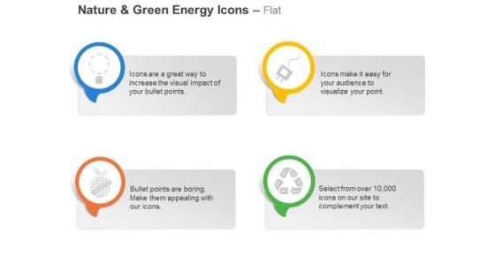 Four Symbols For Green Energy Generation Ppt Slides Graphics