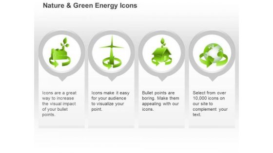 Four Unique Symbols For Green Energy Use Ppt Slides Graphics