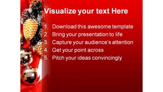 Frame Christmas PowerPoint Template 0610