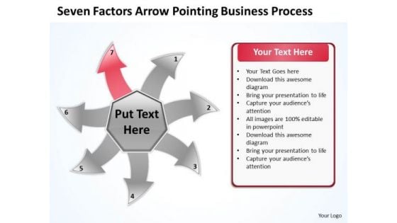 Free Business PowerPoint Template Process Circular Flow Layout Chart