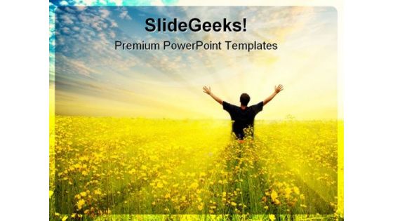 Freedom Success PowerPoint Template 0610