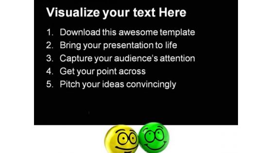 Friendship Smiley Balls Metaphor PowerPoint Themes And PowerPoint Slides 0411