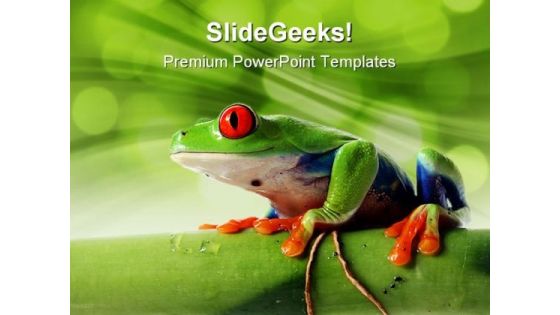 Frog Animals PowerPoint Templates And PowerPoint Backgrounds 0211