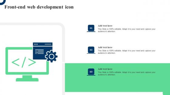 Front End Web Development Icon Ppt Show Example Introduction Pdf