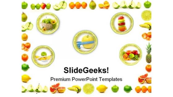 Fruit Border Food PowerPoint Templates And PowerPoint Backgrounds 0411
