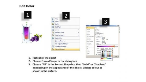 Fruit Juice Cocktail Editable PowerPoint Ppt Slides