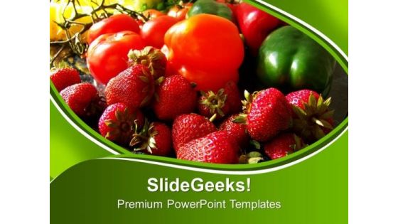 Fruits And Veggies Health PowerPoint Templates Ppt Backgrounds For Slides 0213