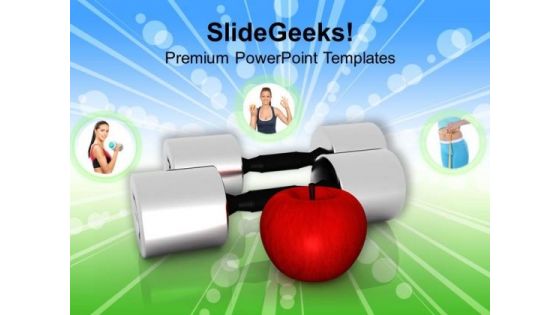 Fruits Are Secret Of Fitness PowerPoint Templates Ppt Backgrounds For Slides 0413