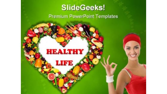 Fruits Vegetables Framed Health PowerPoint Backgrounds And Templates 1210
