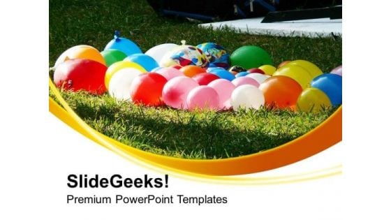 Fun Time With Water Balloons PowerPoint Templates Ppt Backgrounds For Slides 0513 Fun Time With Water Balloons PowerPoint Templates Ppt Backgrounds For Slides 0513