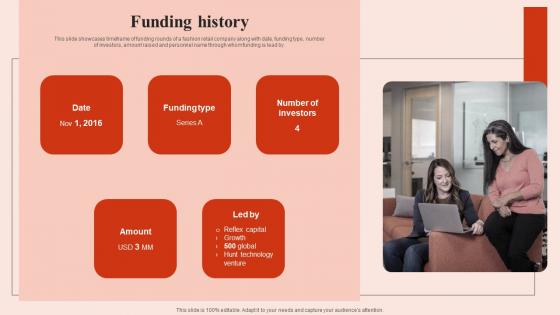 Funding History Beauty Brands And Retailers Company Fund Raising Sample PDF