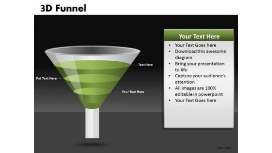 Funnel PowerPoint Diagrams Showing Conversions Ppt Slides