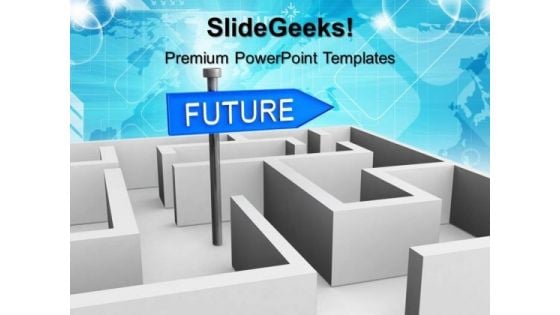 Future Concept With Labyrinth PowerPoint Templates And PowerPoint Themes 1012