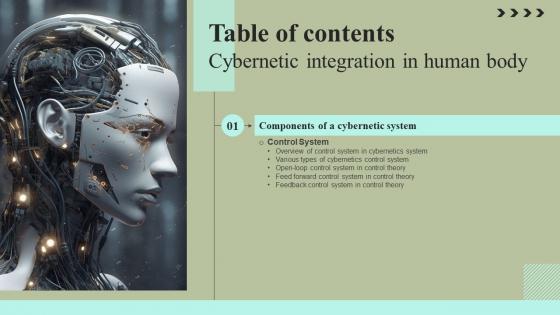 G197 Table Of Contents Cybernetic Integration In Human Body Mockup Pdf