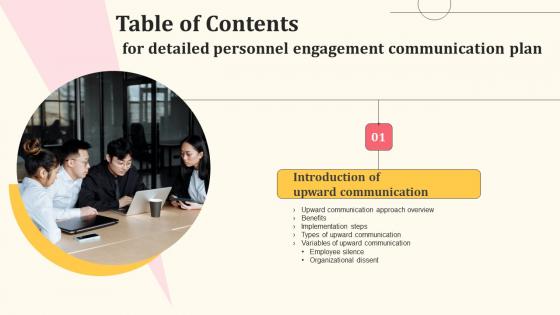 G207 Table Of Contents Detailed Personnel Engagement Communication Plan Brochure Pdf