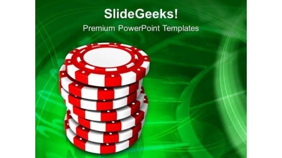 Gambling Chips Game Theme PowerPoint Templates Ppt Backgrounds For Slides 0413