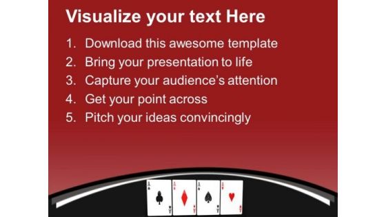 Gambling Concept With Poker Cards PowerPoint Templates Ppt Backgrounds For Slides 0513