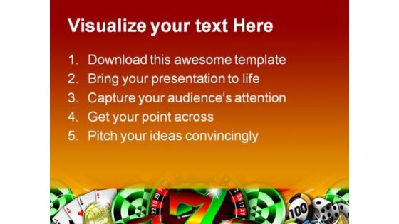 Gambling Illustration Game PowerPoint Templates And PowerPoint Backgrounds 0611