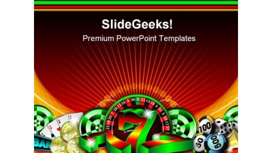 Gambling Illustration Game PowerPoint Templates And PowerPoint Backgrounds 0611