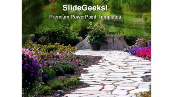 Garden Nature PowerPoint Template 0610